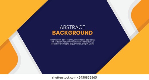 Modernes Flaches Design Blau und Orange abstrakte geometrische Hintergrund Vektorillustration