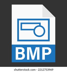 Modern flat design of BMP file icon for web