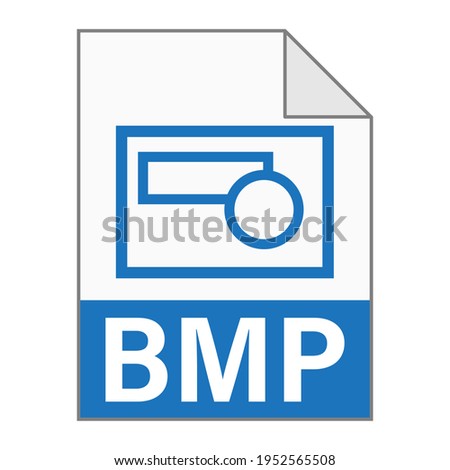Modern flat design of BMP file icon for web