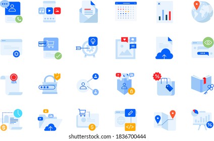 Modern flat design business icons. Vector concepts for website and app design and development, business presentation and marketing material.