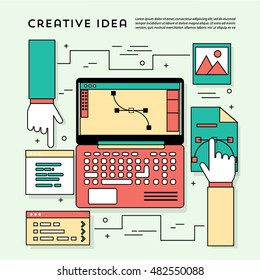 Modern Flat Design Business Icons and Elements Vector Illustration. Designed for Web, Document, Poster, Label and Other Decoration Surface