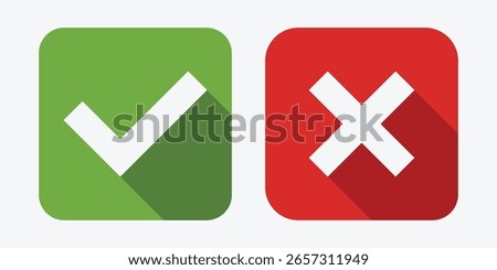 Modern flat design Checkmark icon set Check box icon with correct accept checkmark icons tick box checked. Approve symbol check mark icon vector symbol, sign, yes right Design