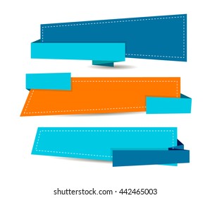 Modern flat design collection icons. Set of retro flat icons, labels, and tapes.