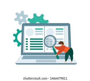 Modern flat design concept of banner for recruiting. Website header of landing page template. Employer, businessman resources, hr job presentation. Vector illustration