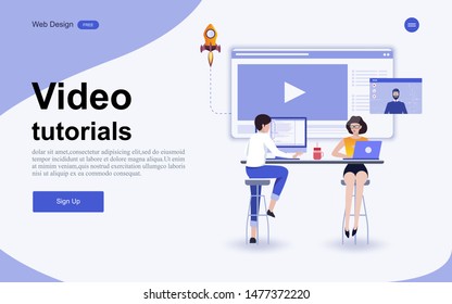 Modern flat design concept of education for website banner and landing page template.Online education, training and courses, learning. Vector illustration.