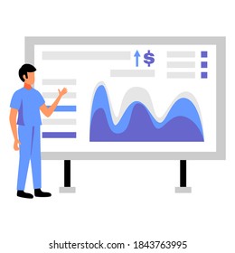 Modern flat design concept of Financial management