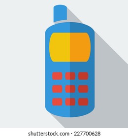 Modern flat design concept icon smart phone. Vector illustration.