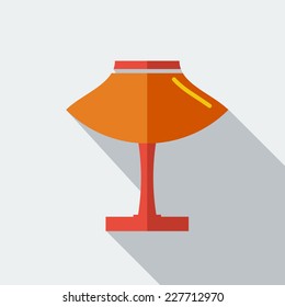 Modern flat design concept icon Table light lamp. Vector illustration.