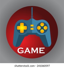 Modern flat design concept icon. Gamepad, computer joystick