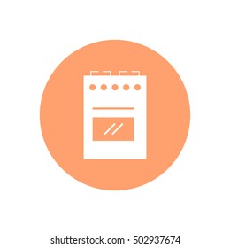 Modern flat design concept icon kitchen stove oven. Vector illustration. Flat icon