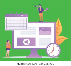 moderna ilustración de concepto de diseño plano de marketing digital 