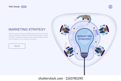 Modern flat design concept of marketing for banner and website, landing page template. Content strategy and management,analysis, development Vector illustration.