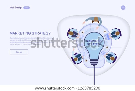 Modern flat design concept of marketing for banner and website, landing page template. Content strategy and management,analysis, development Vector illustration.