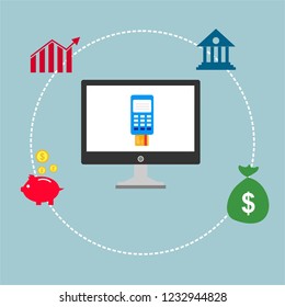 Modern flat design concept of Online Shopping for website and mobile website. Landing page template. Easy to edit and customize. Vector illustration