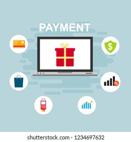 Modern flat design concept of Online Shopping for website and mobile website. Landing page template. Easy to edit and customize. Vector illustration