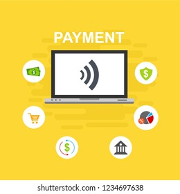 Modern flat design concept of Online Shopping for website and mobile website. Landing page template. Easy to edit and customize. Vector illustration