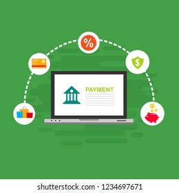 Modern flat design concept of Online Shopping for website and mobile website. Landing page template. Easy to edit and customize. Vector illustration