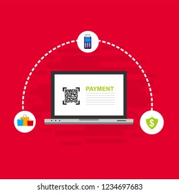 Modern flat design concept of Online Shopping for website and mobile website. Landing page template. Easy to edit and customize. Vector illustration