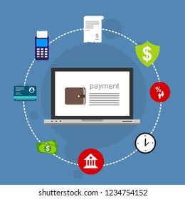 Modern flat design concept of Online Shopping for website and mobile website. Landing page template. Easy to edit and customize. Vector illustration