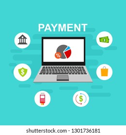 Modern flat design concept of Online Shopping for website and mobile website. Landing page template. Easy to edit and customize. Vector illustration - Vector