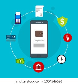 Modern flat design concept of Online Shopping for website and mobile website. Landing page template. Easy to edit and customize. Vector illustration
