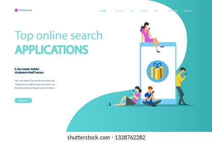 	
Modern flat design concept of Online Shopping for website and mobile website development, shopping payment or customer support. Vector illustration.