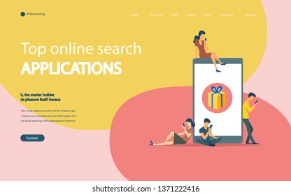 Modern flat design concept of Online Shopping for website and mobile website development, shopping payment or customer support. Vector illustration.