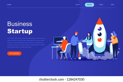 Modern flat design concept of Startup Your Project for website and mobile website development. Landing page template. Launch a new product on a business company. Vector illustration.