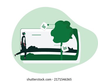  Modern Flat Design Concept of Virtual Augmented Reality to design banners, posters, backgrounds, ...etc.