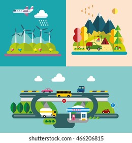 Modern flat design conceptual illustration.