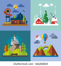 Modern flat design conceptual illustration.