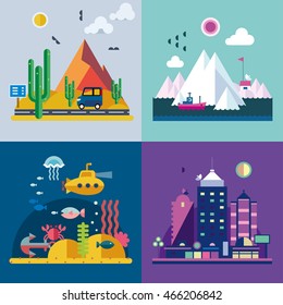 Modern flat design conceptual illustration.