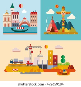 Modern flat design conceptual illustration.
