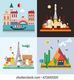 Modern flat design conceptual illustration.
