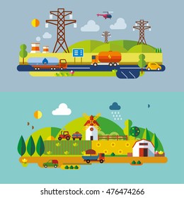 Modern flat design conceptual illustration.
