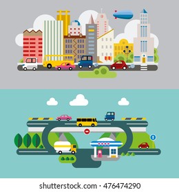 Modern flat design conceptual illustration.
