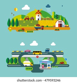 Modern flat design conceptual illustration.
