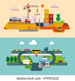 Modern flat design conceptual illustration.
