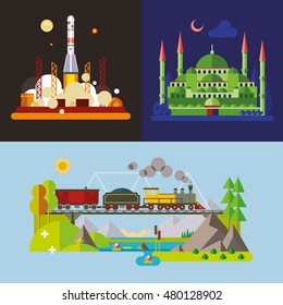 Modern flat design conceptual illustration.
