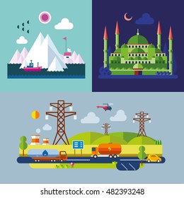 Modern flat design conceptual illustration.
