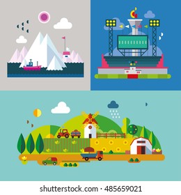 Modern flat design conceptual illustration.