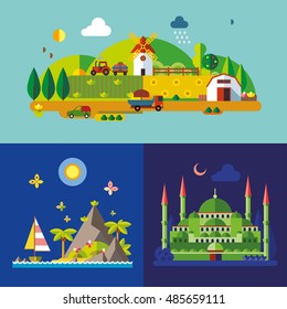 Modern flat design conceptual illustration.
