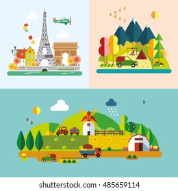 Modern flat design conceptual illustration.