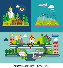 Modern flat design conceptual illustration.