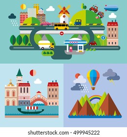 Modern flat design conceptual illustration.