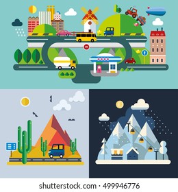 Moderna ilustración conceptual de diseño plano.