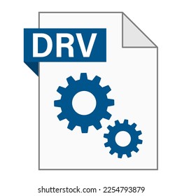 Diseño plano moderno del icono de archivo DRV para web