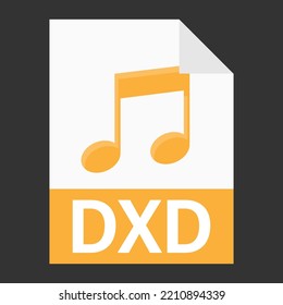 Modern flat design of DXD file icon for web
