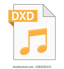 Modern flat design of DXD file icon for web