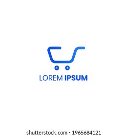 Modern flat design e-commerce logo vector template 